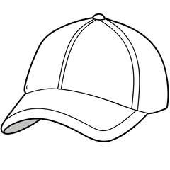 baseball cap vector line art