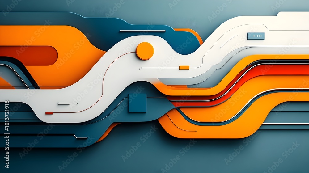 Poster conceptual abstract visualization of the fluid lines and pathways of a smart transit grid dynamic ur