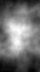 Realistic dark black white smoke texture vertical background. Copy space illustration background.