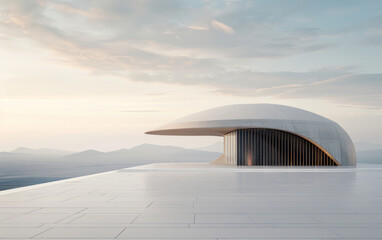 Minimalist modern architecture and spatial structure