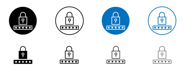 Password icon in vector format