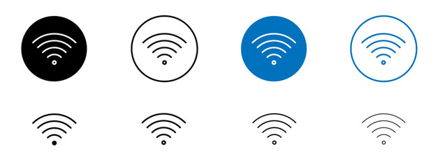 Wifi signal vector icon for online connectivity