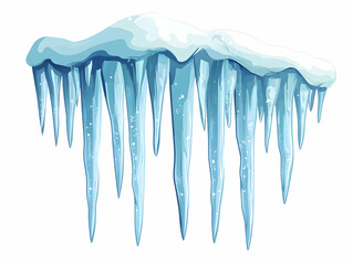 Flat Icicles Icon Set: Vectorized Winter Weather Element for Infographics & Product Presentations on White Background