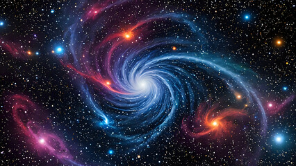 Obraz premium Abstraktion Kosmische Geschichten 16х9. Hintergrund für das Design 5.