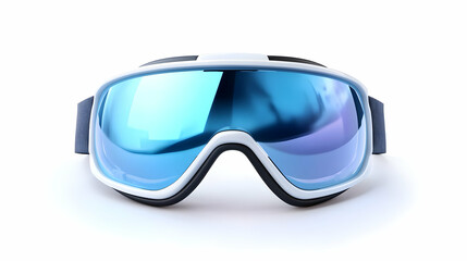 3D Ski Goggles Icon in Vivid Design for Winter Sports Infographics and Ecommerce - Isolated on White Background