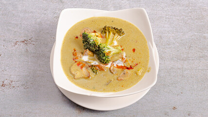Soup bowl top view