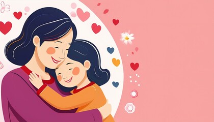 Obraz premium A parent hugging a child with an expression of assurance, family promise, love and care