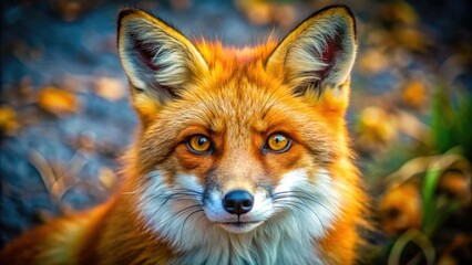 Fototapeta premium Charming fox face pom adorned with vibrant orange fur and a whimsical smile, perfectly contrasted against a white background, adding a delightful and fluffy flair.