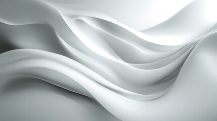 Fototapeta premium Minimalist abstract background with overlapping grey and white geometric shapes forming a clean, modern design.