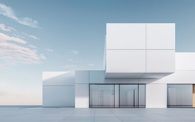 Minimalist modern architecture and spatial structure
