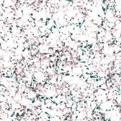 Ink or paint splashes on the white background. Purple taupe, light mauve, pale pink, dark teal and greyish teal colors. Seamless hand drawn pattern.