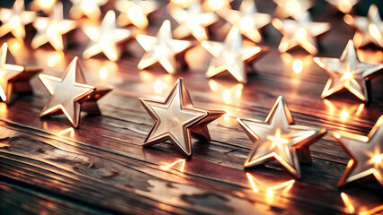 Glossy Background with Glowing Product Review Stars for Cyber Monday Sales - Captivating Design Symbolizing Customer Satisfaction