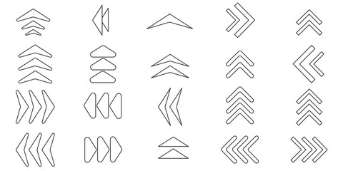 swipe up icon set , arrow icon , vector illustration on a white background 