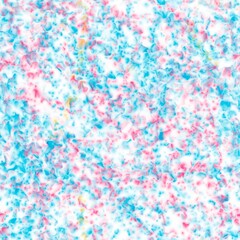 Small liquid random brush strokes. Aqua blue, warm pink and yellow colors on the white background. Seamless hand drawn pattern.
