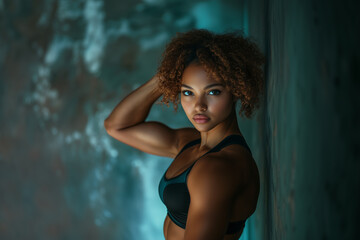 Obraz premium Powerful Portrait of a Confident Athlete
