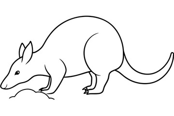 Aardvark Long Snout Digging Scene Vector Illustration Guide
