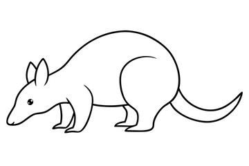 Aardvark Digging Adventure with Long Snout Vector Illustration
