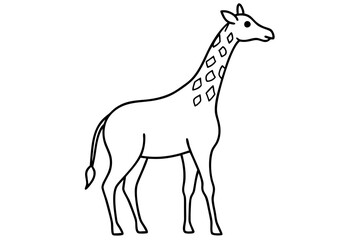 The Art of a Giraffe Stretching Its Neck Down in a Beautiful Vector Illustration
