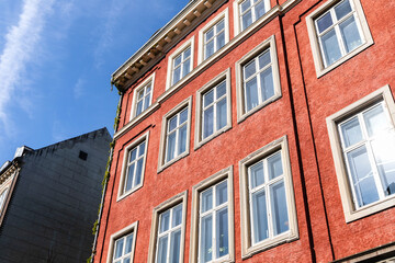 Old and expensive apartment building in the city center of Copenhagen, Denmark