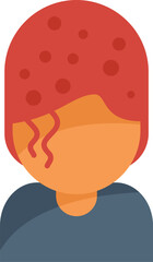 Person experiencing discomfort and inflammation on scalp, depicting seborrheic dermatitis