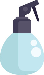 Blue spray bottle dispensing cleaning product, perfect for representing cleaning tasks