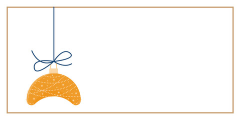 Christmas and New Year Greeting Horizontal Card or Invitation Template. Vintage Elegant Decoration Illustration. Happy Merry Xmas Greeting Party Banner Design background. 