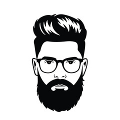 vector illustration of a bearded man