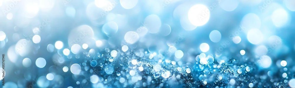 Fototapete a shimmering blue abstract background with soft bokeh effects, evoking a sense of calm and tranquili