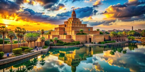 Fototapeta premium The legacy of Ancient Babylonia continues to resonate in contemporary Iraq, influencing culture, geography, and identity through its historical significance and lasting societal impact.