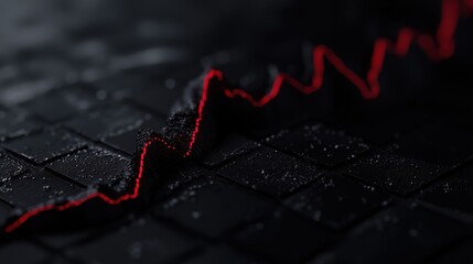 Fototapeta premium Financial Charts, 3d, dark, textured. Alternative 3d financial charts concepts.