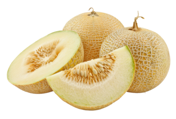 哈密瓜水果甜瓜果肉鲜瓜特写素材