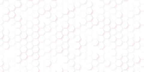 Hexagon pattern wall. White seamless hexagonal wall background. Abstract. Embossed Hexagon , honeycomb white Background ,light and shadow