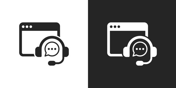 Live chat sign symbol icon vector design