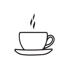 Hand drawn cup illustration black and white vector