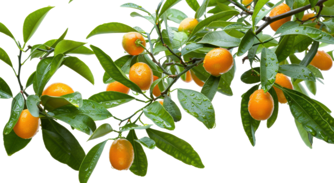 新鲜饱满金橘果肉橙色水果特写素材