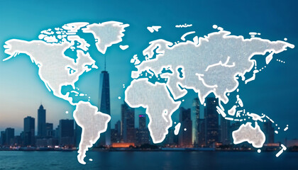 world map of the city