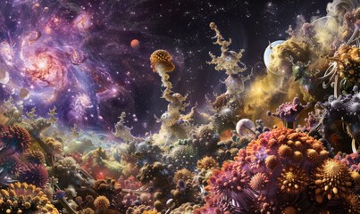 Hive Mind Collective of Galactic Travelers, 4K hyperrealistic photo