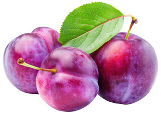 新鲜饱满紫色李子果肉水果特写素材