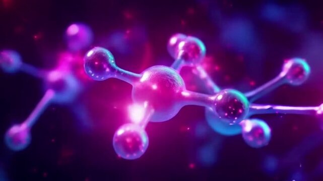 A network of molecules and atoms . macro molecule chemical structure, polymerization process or plastic manufacturing