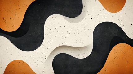 Obraz premium Abstract wavy pattern with earthy tones and textures