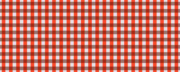 Red gingham fabric square checkered seamless pattern vintage background.