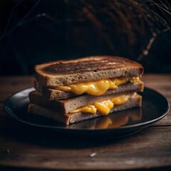 Delicious Grilled Cheese Sandwich on Isolated Background for Culinary and Marketing Use