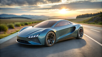 Fototapeta premium design of modern a car on the road