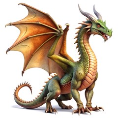 Fototapeta premium dragon on white background