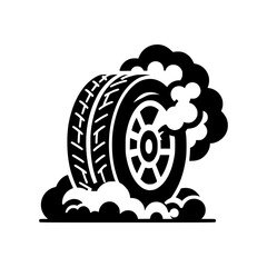 Tire in Smoke