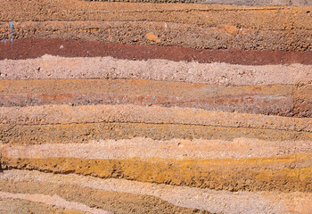 Full frame shot of an earthen wall texture of clay house structure.