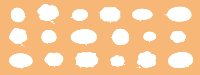 手書きのかわいい吹き出しセット