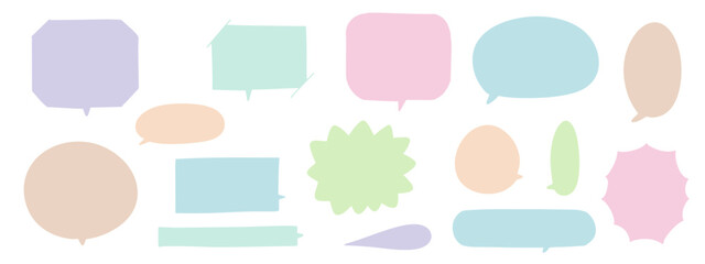 手書きのかわいい吹き出しセット