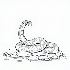 Fototapeta premium Snake Coloring Page