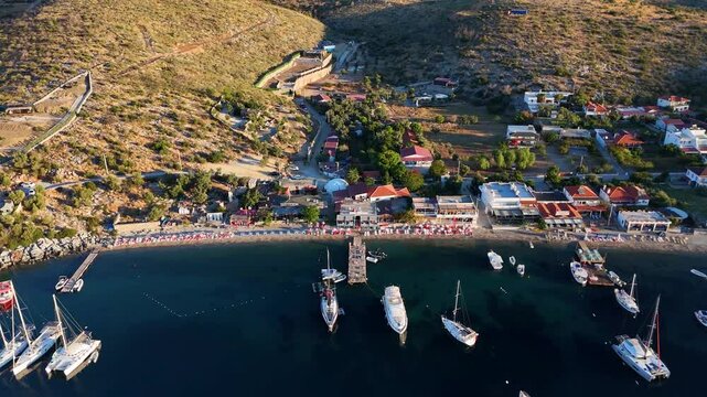 Mugla, Bodrum, Turkey. Cokertme Is a Beautiful Bay in the Mugla District of Turkey.